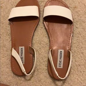 White Steve Madden sandals
